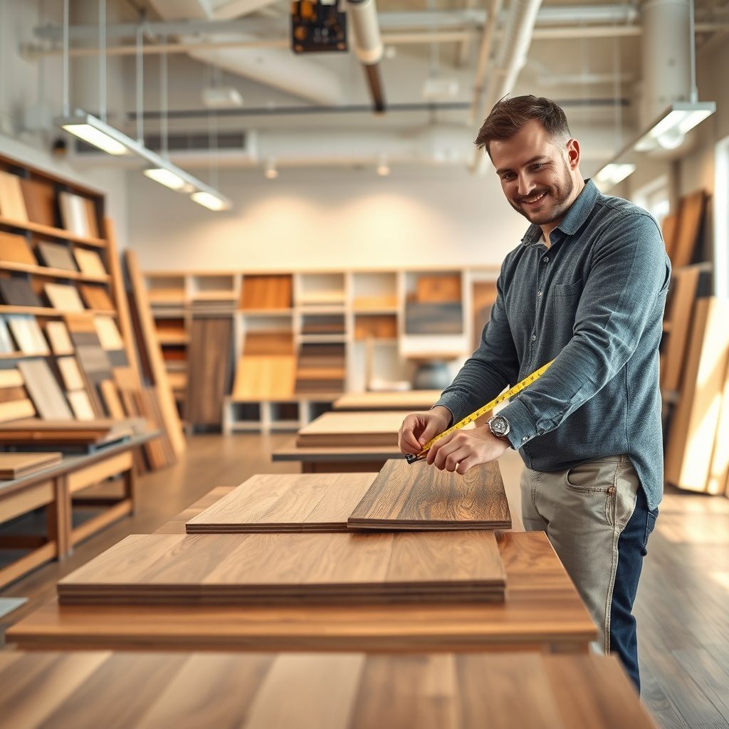 On-site measurement visit for flooring
