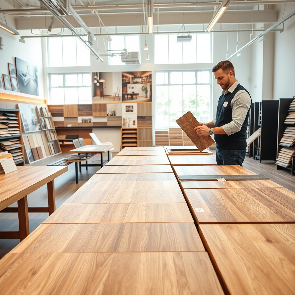 Flooring material samples