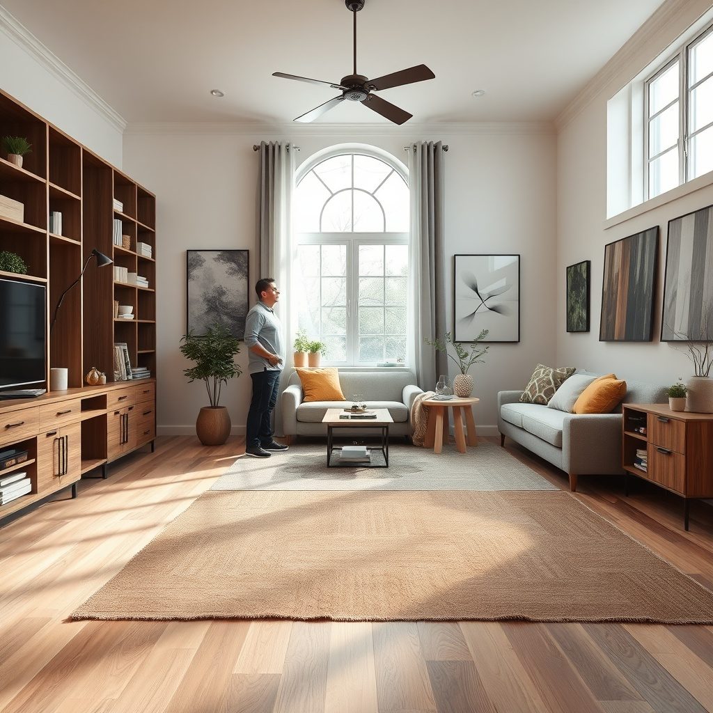 Beautifully designed rooms with flooring